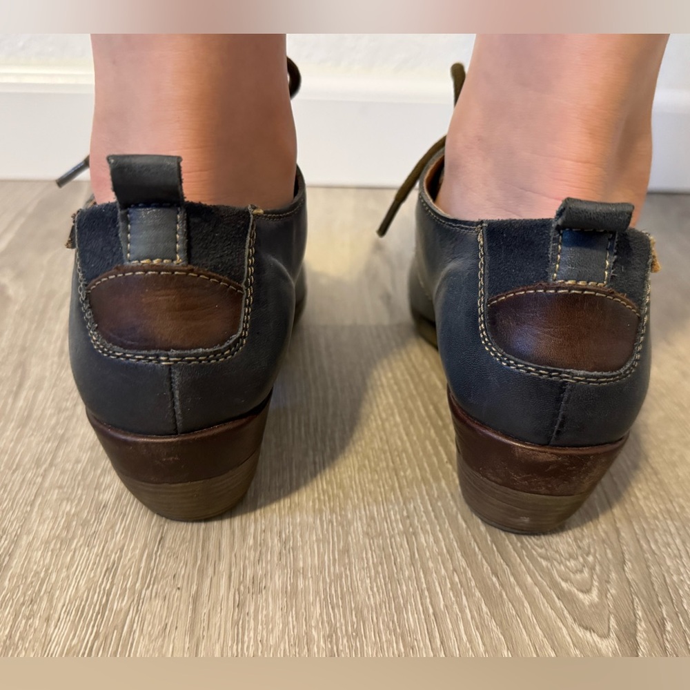 PIKOLINOS Blue Leather Lace-Up Ankle Booties - Picture 3 of 6